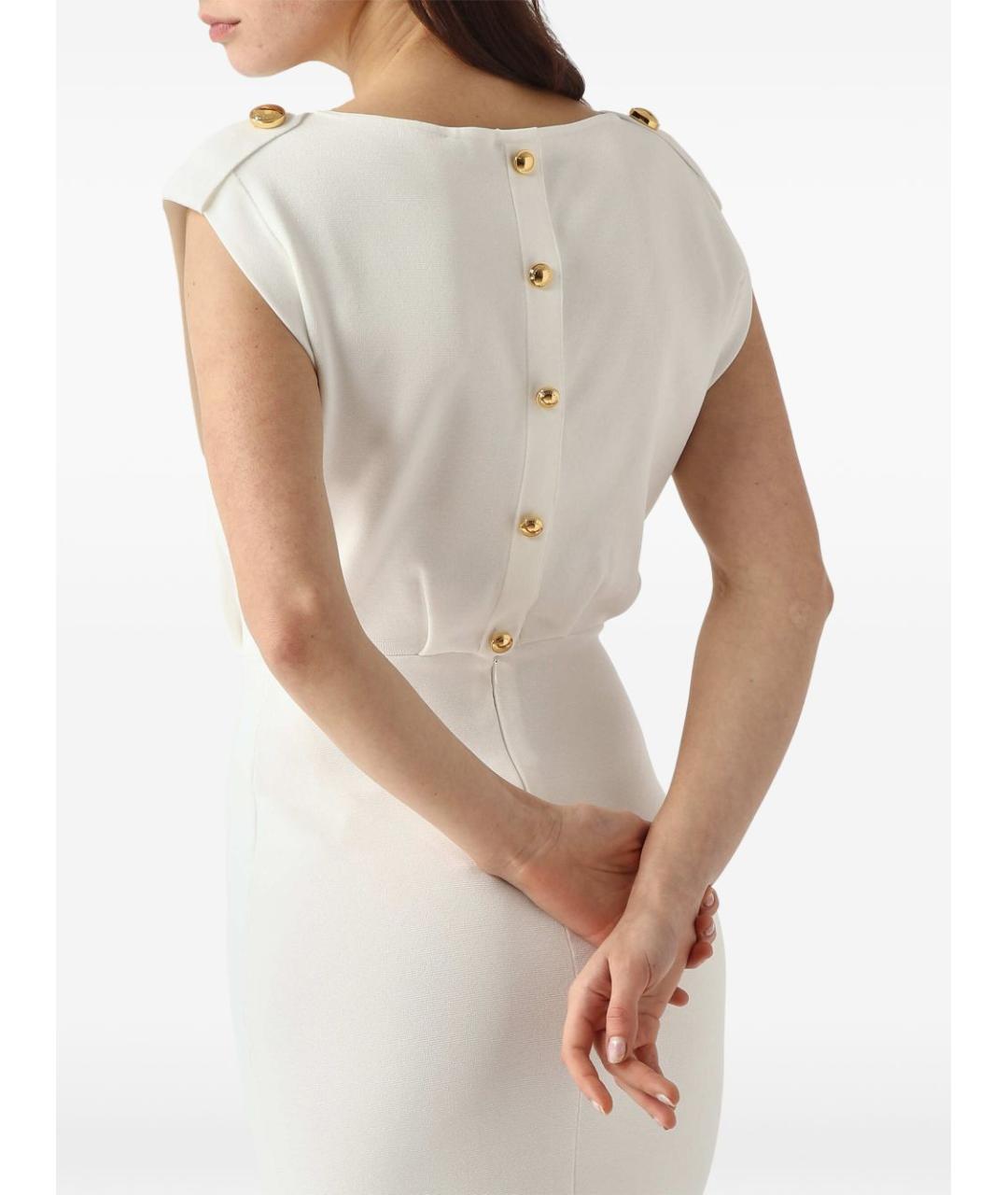 ELISABETTA FRANCHI Белое коктейльное платье, фото 5