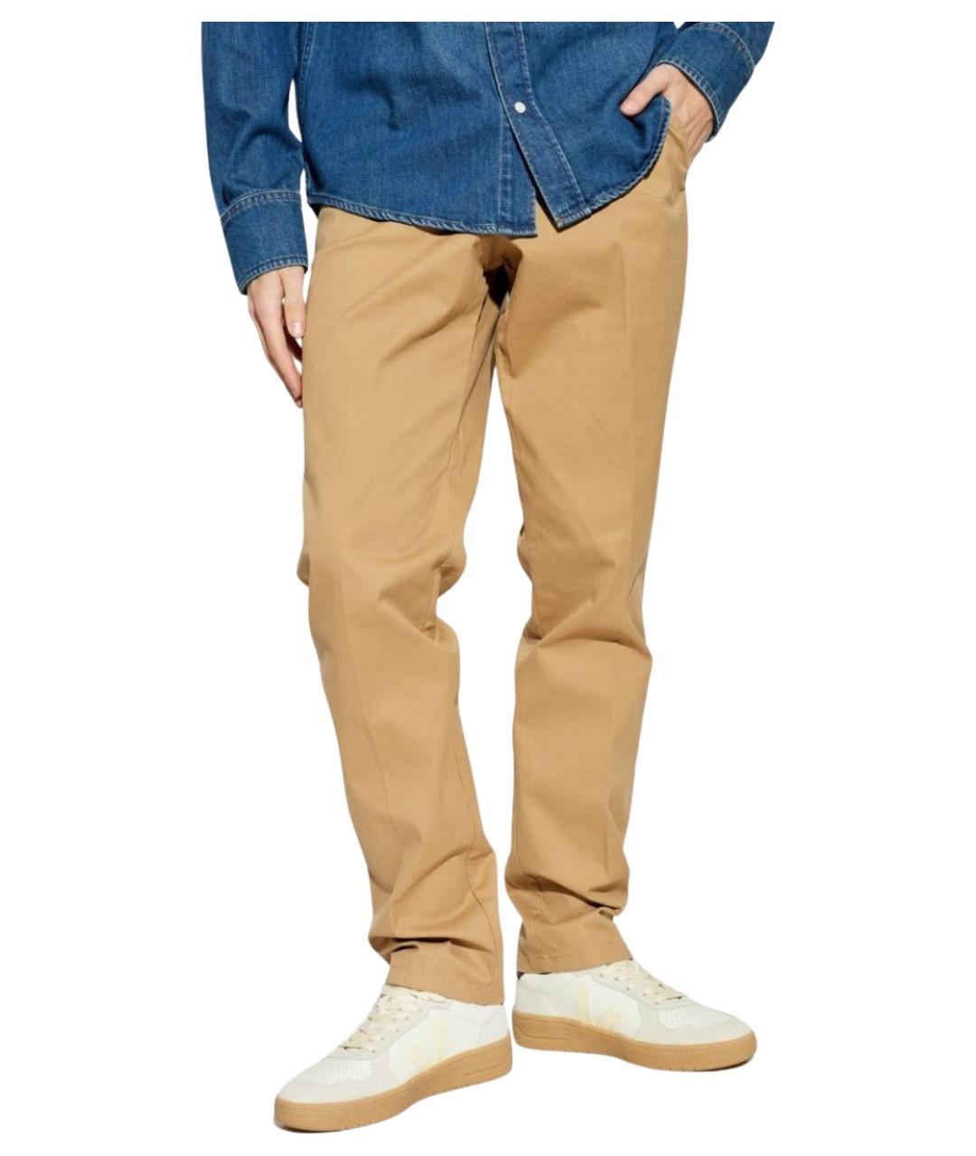DIESEL Бежевые хлопковые повседневные брюки, фото 5