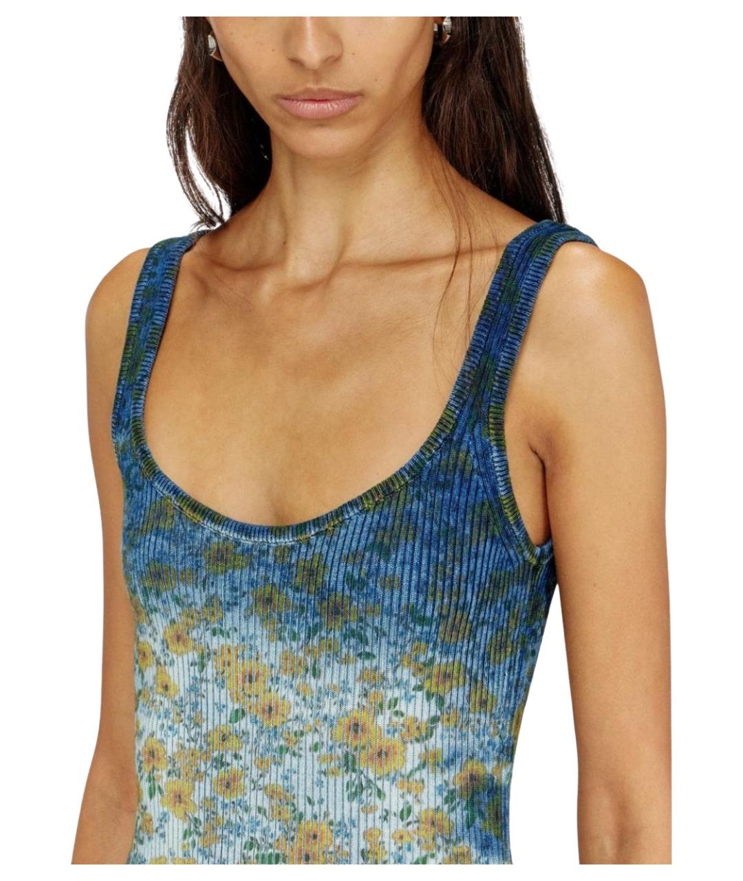 DIESEL Мульти хлопковое вечернее платье, фото 4