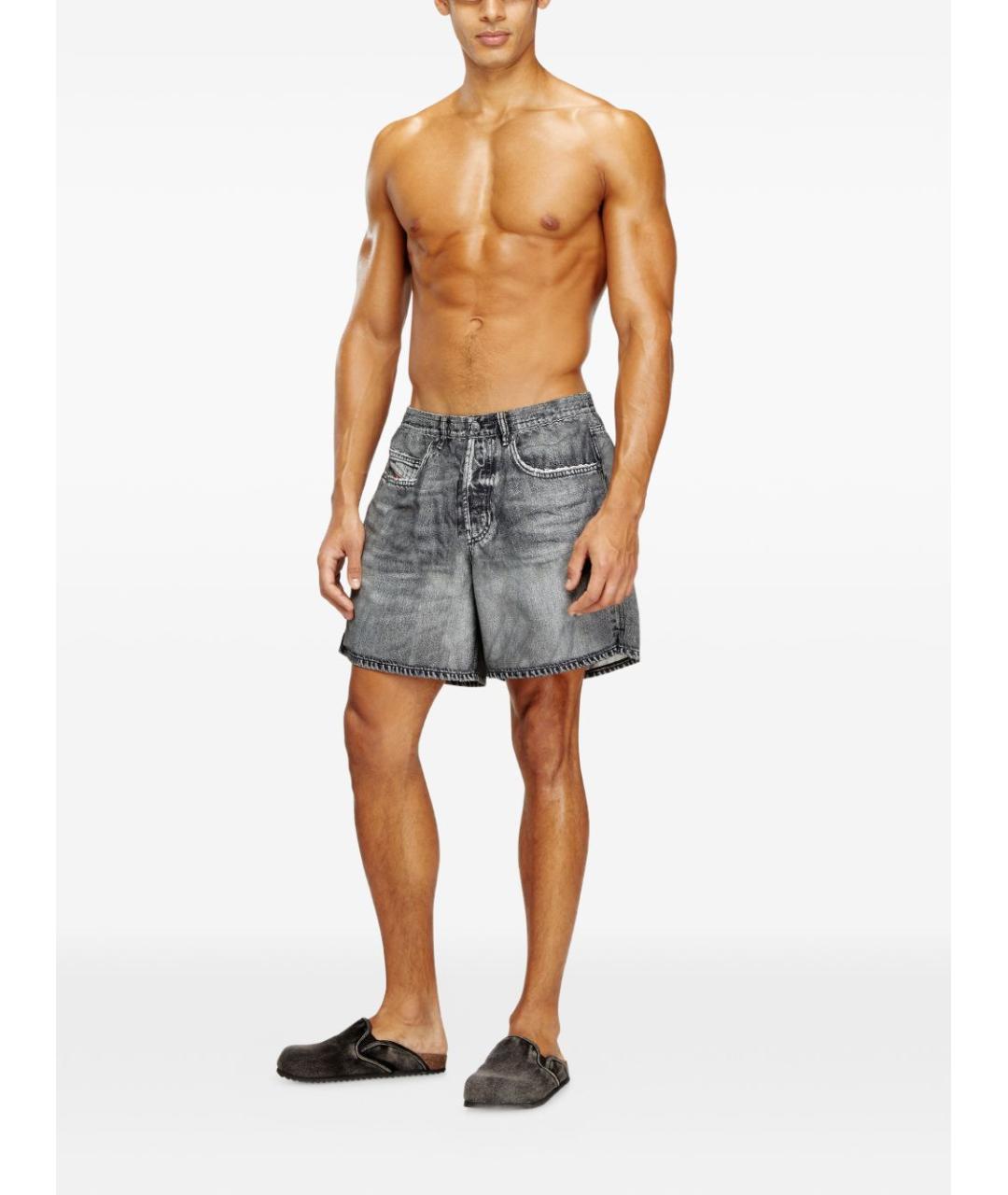 DIESEL Серые полиэстеровые шорты, фото 2