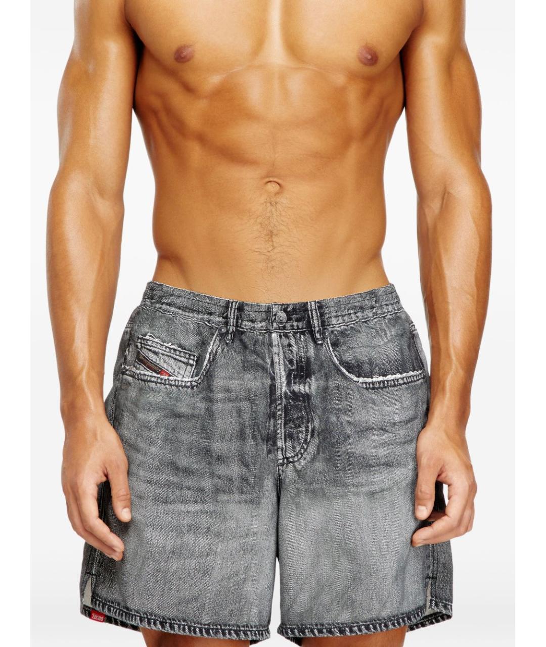 DIESEL Серые полиэстеровые шорты, фото 3