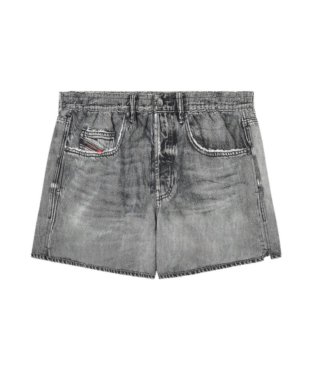 DIESEL Серые полиэстеровые шорты, фото 1