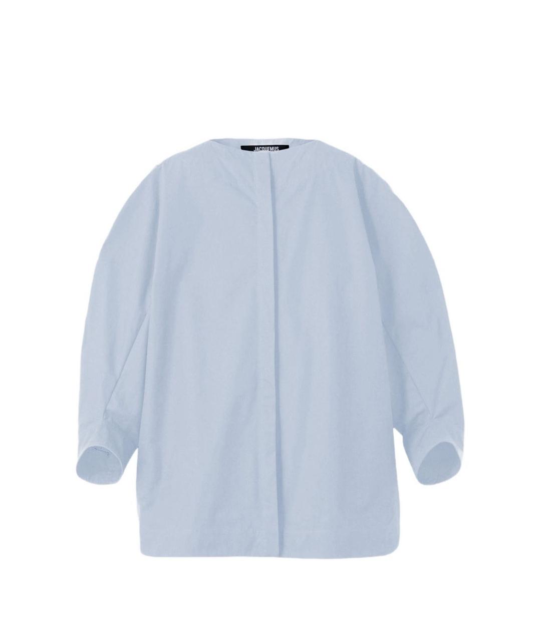 JACQUEMUS Голубая хлопковая рубашка, фото 1