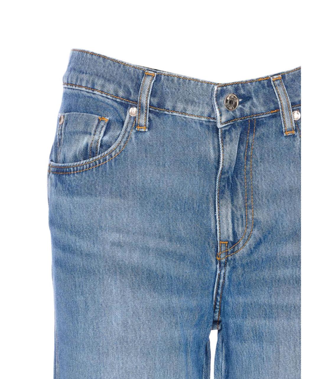 LIU JO Синие хлопковые прямые джинсы, фото 3