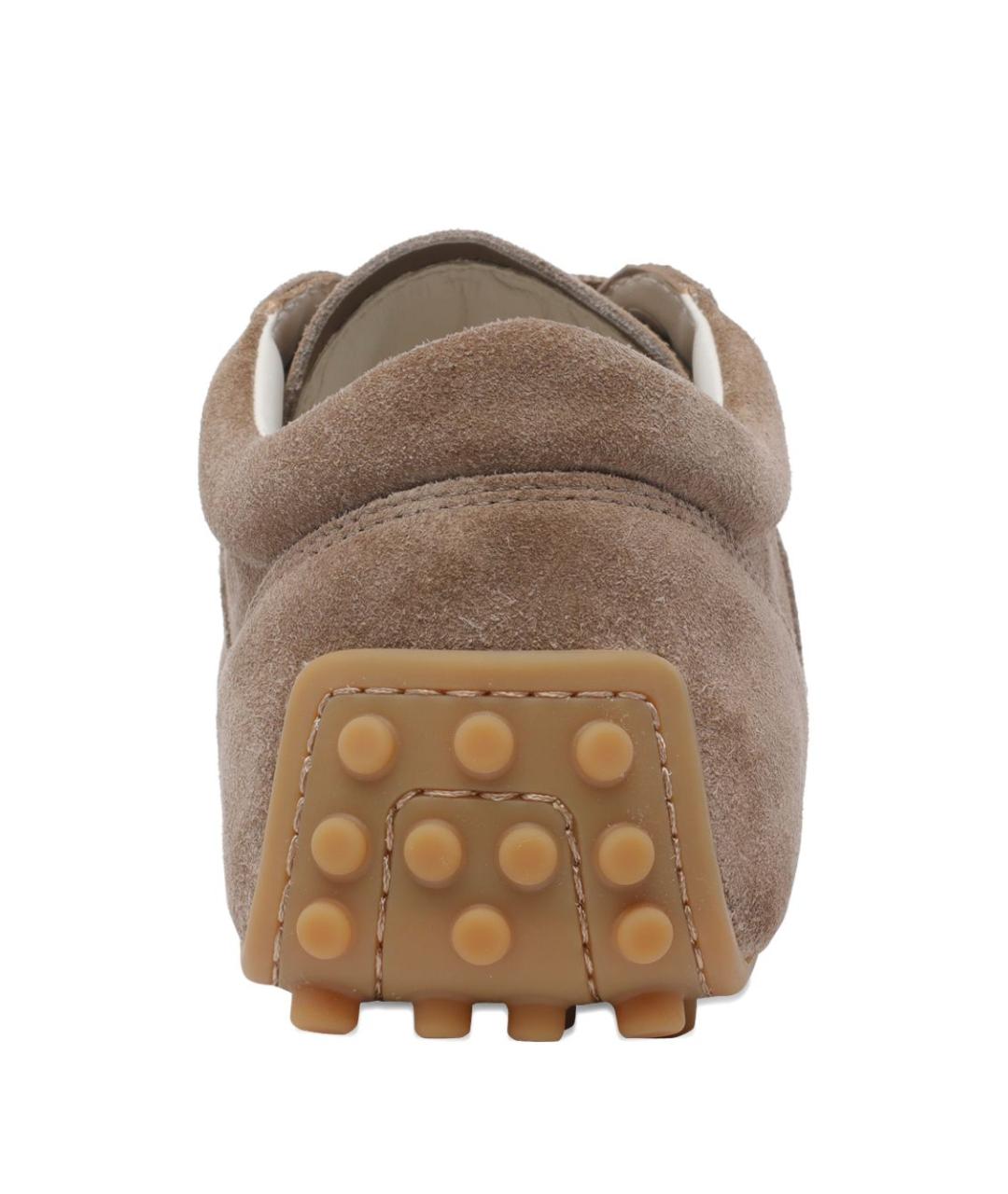 TOD'S Коричневые замшевые кроссовки, фото 3