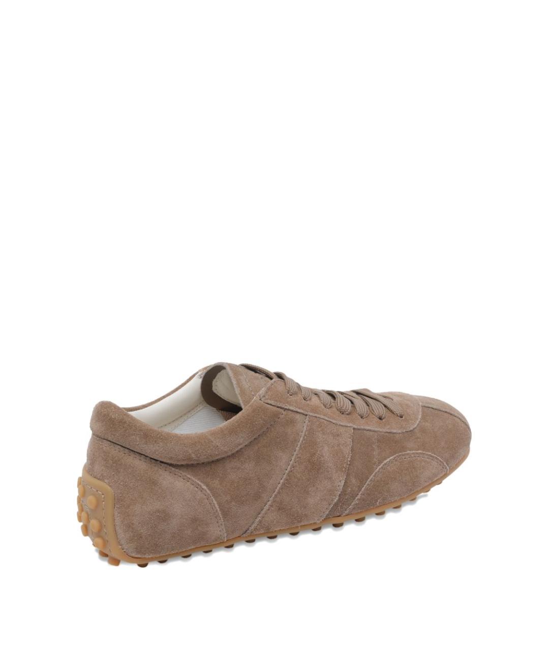 TOD'S Коричневые замшевые кроссовки, фото 4