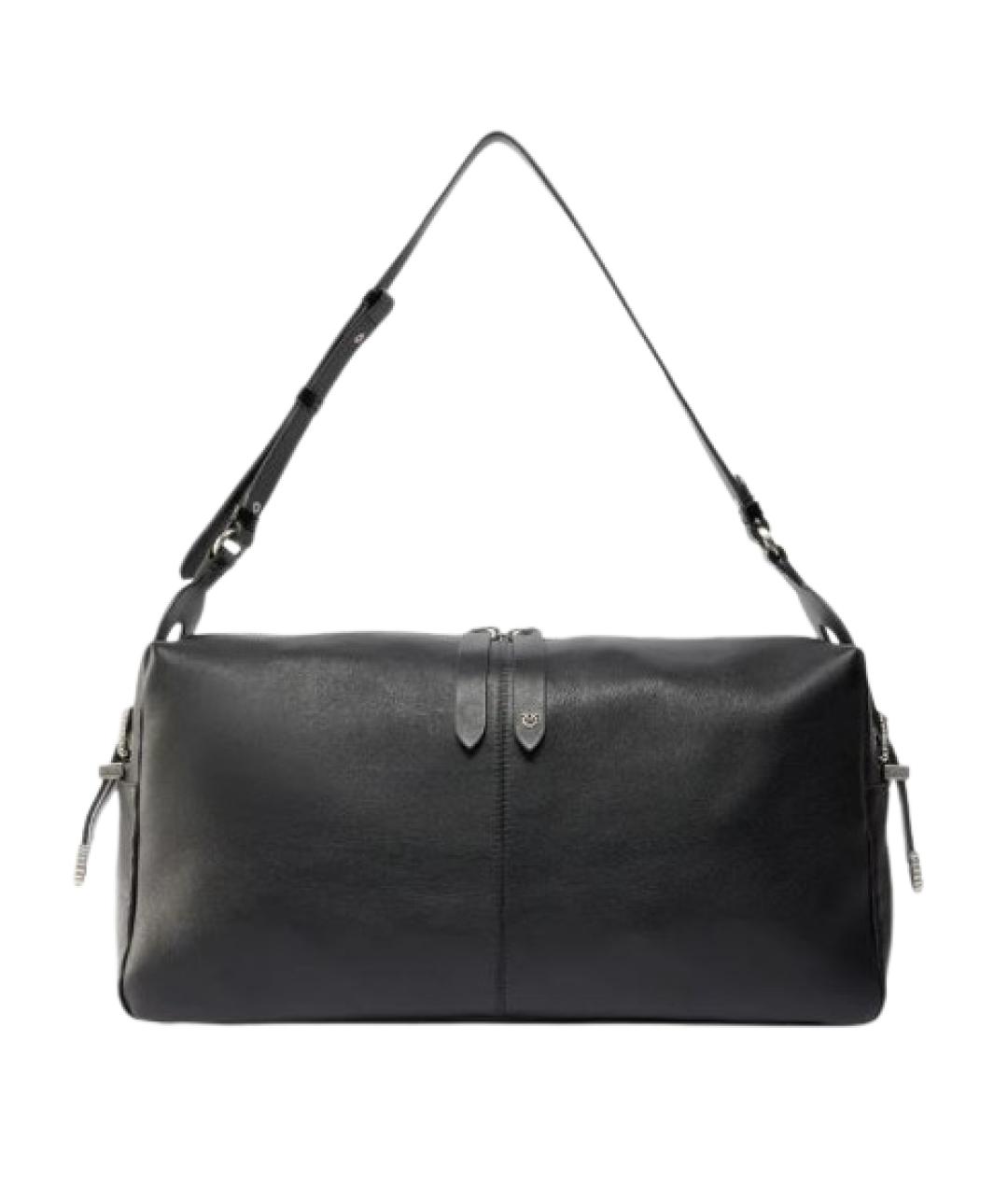 PINKO Черная кожаная сумка через плечо, фото 1