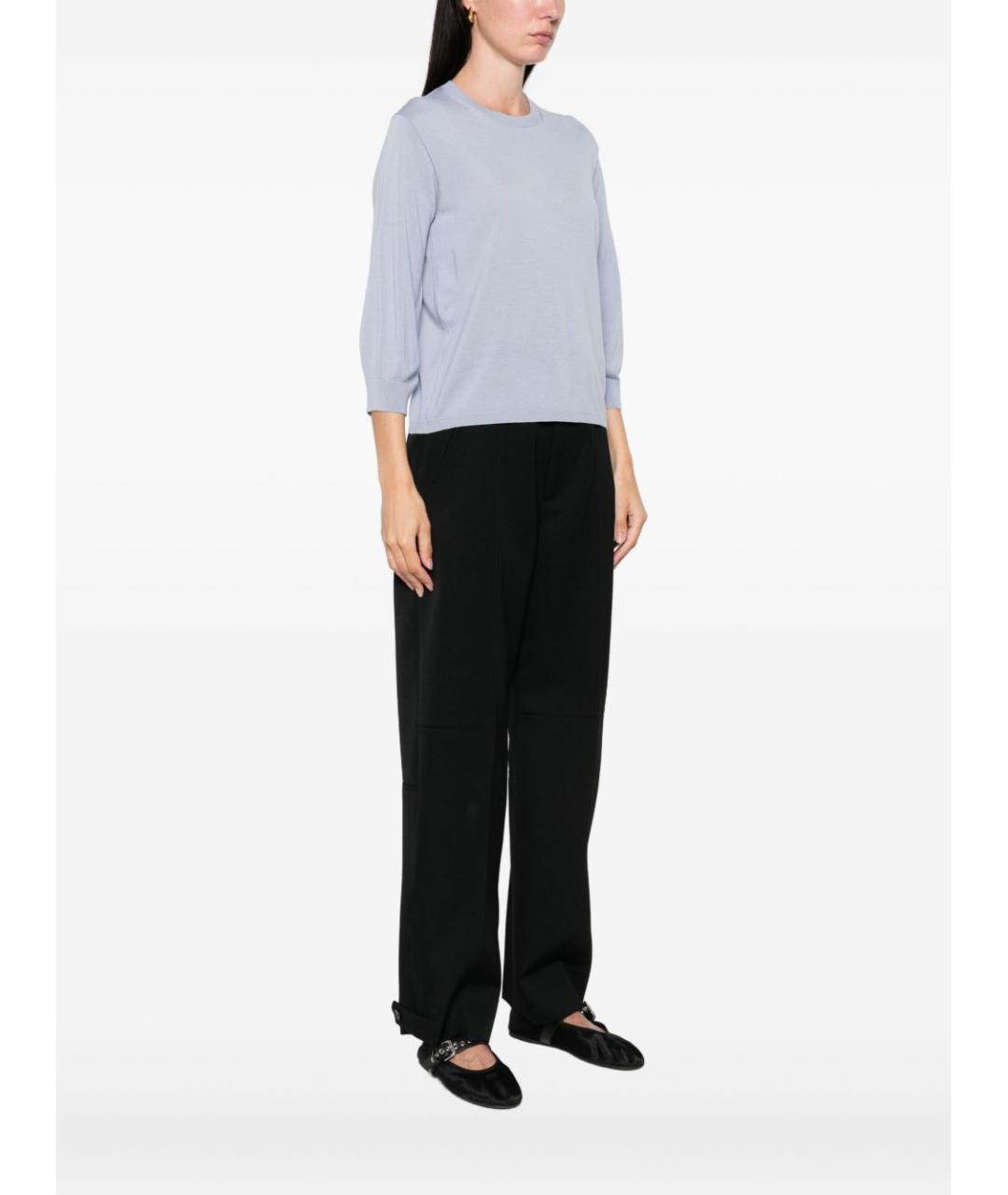 'S MAX MARA Голубой шерстяной джемпер / свитер, фото 3