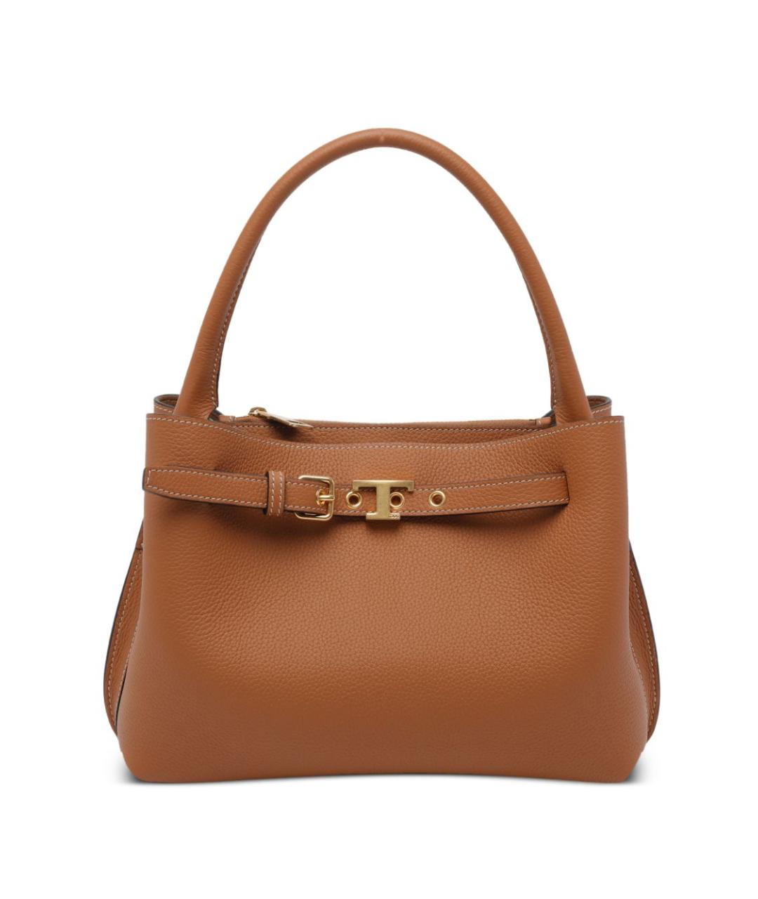 TOD'S Коричневая кожаная сумка тоут, фото 1