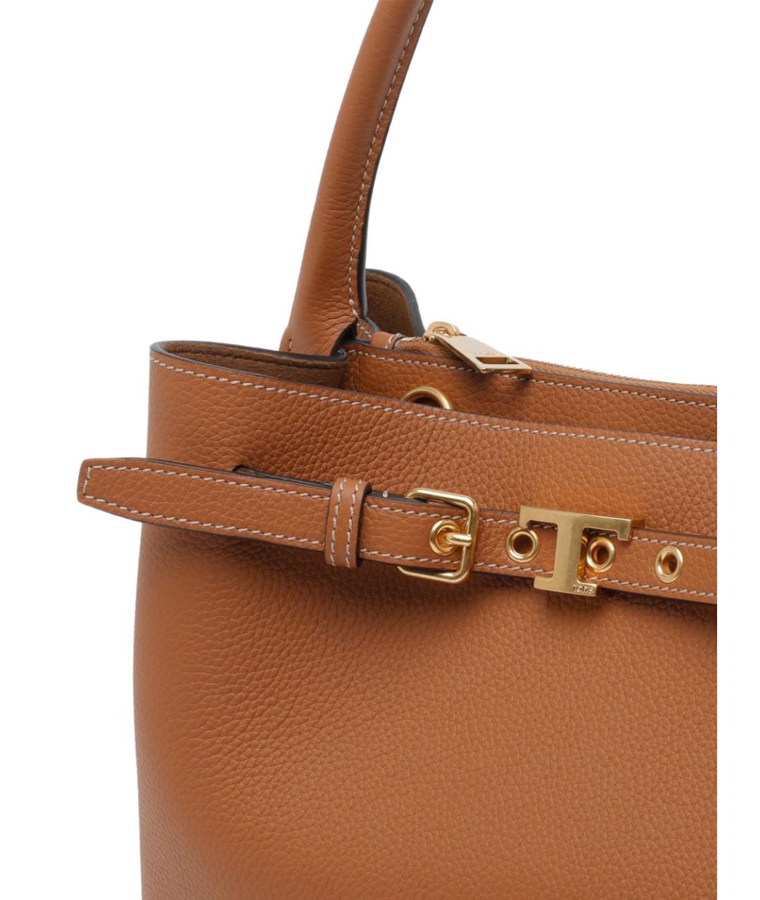 TOD'S Коричневая кожаная сумка тоут, фото 2