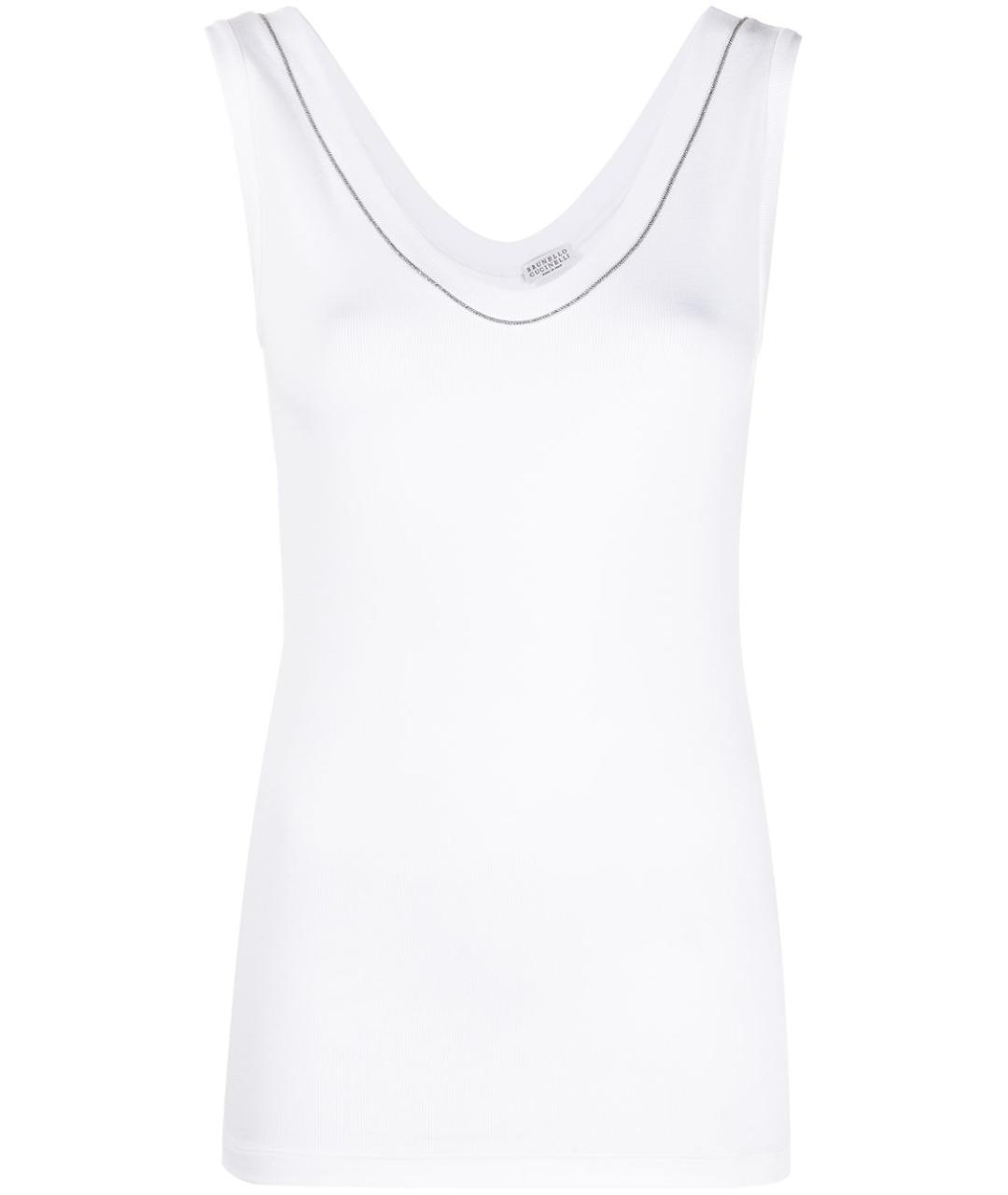 BRUNELLO CUCINELLI Белая хлопковая майка, фото 1