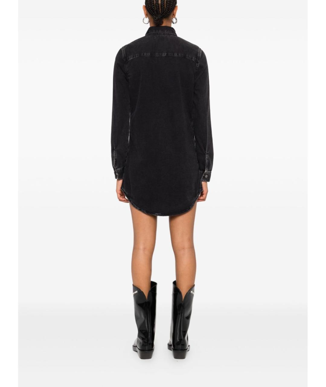 DIESEL Черное хлопковое повседневное платье, фото 5