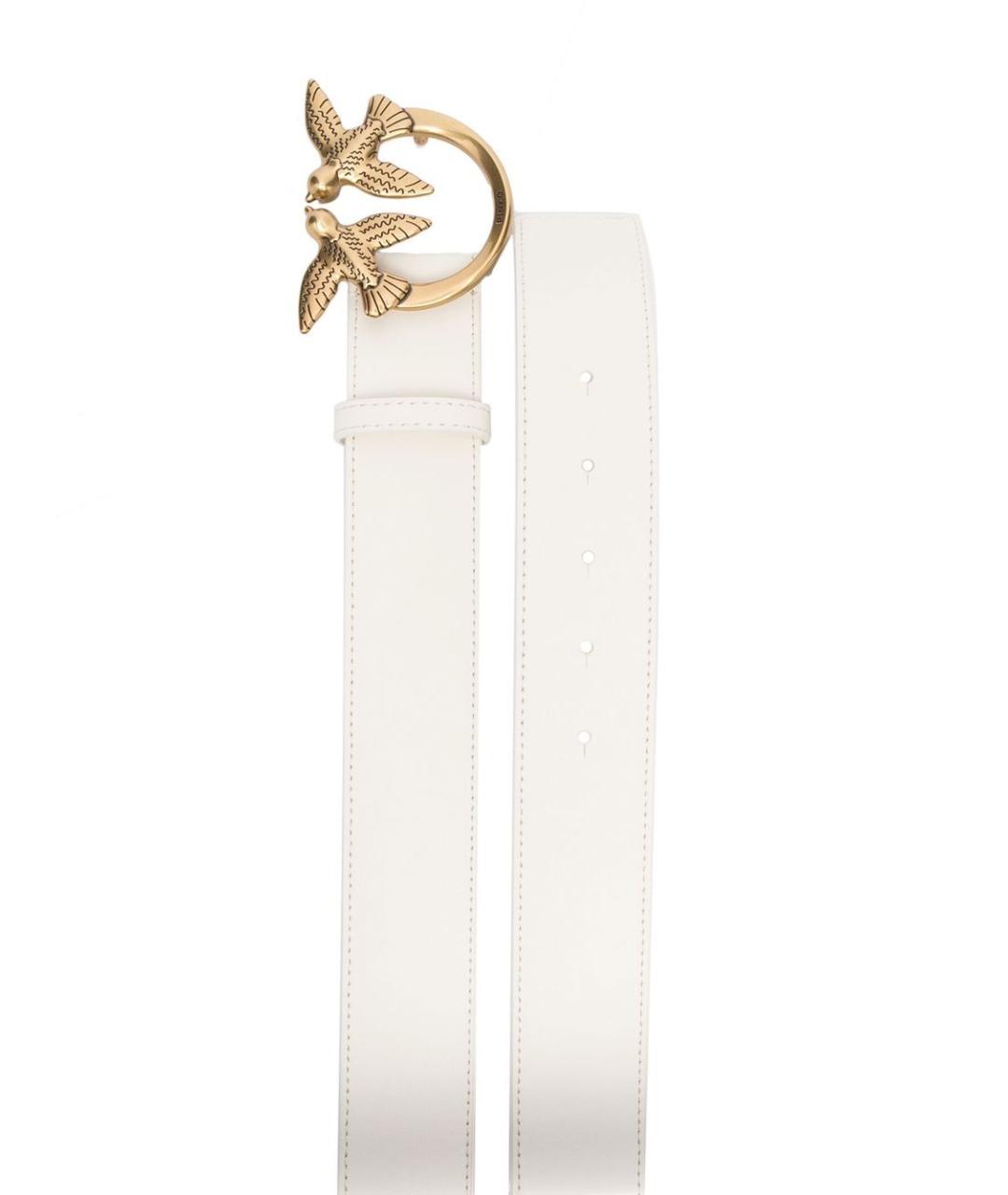 PINKO Белый кожаный ремень, фото 2