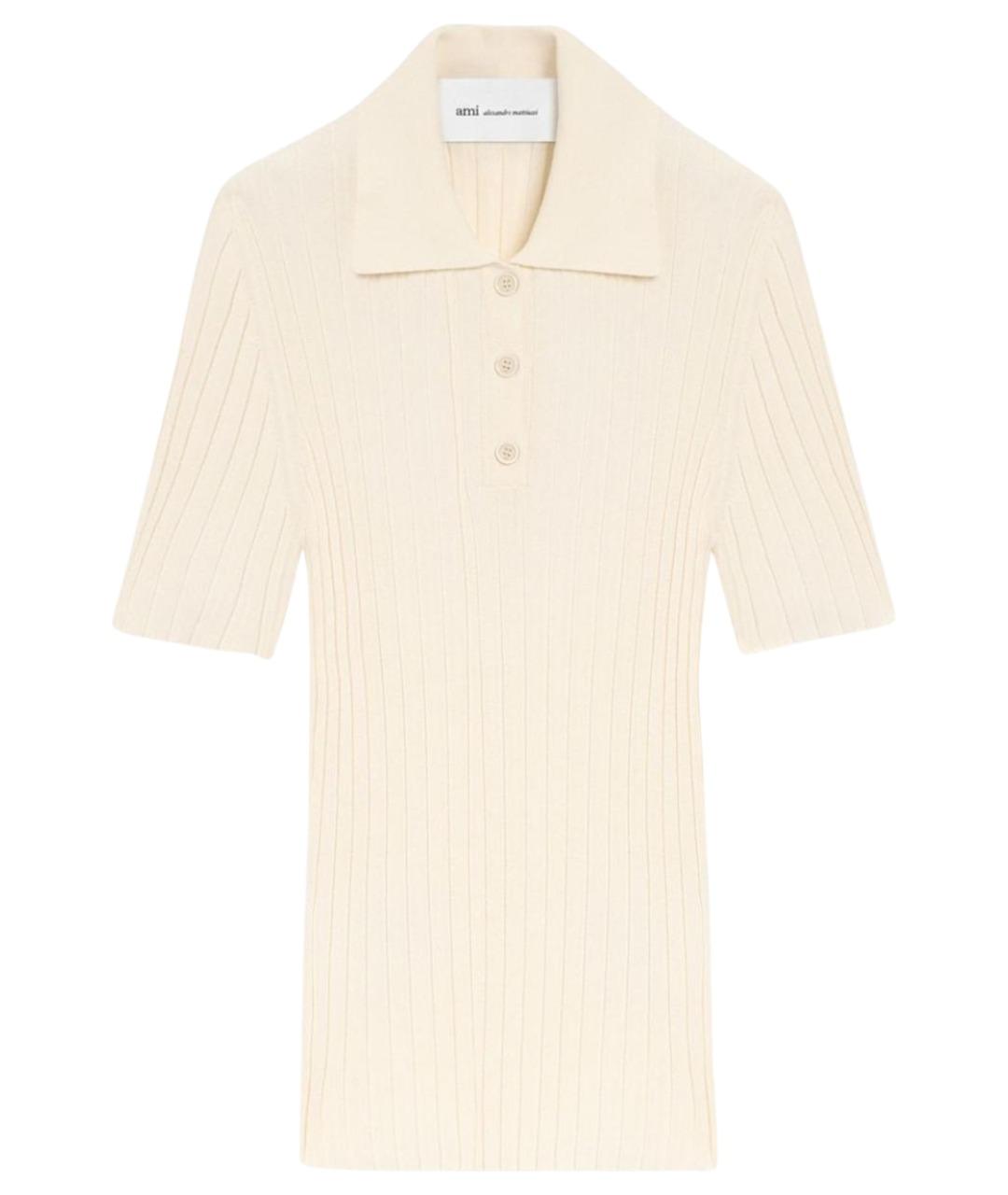 Ami Paris Белая вискозная футболка, фото 1