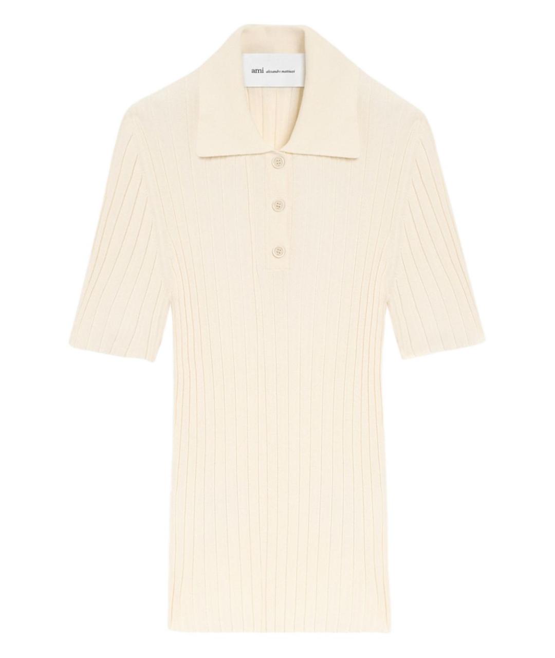 Ami Paris Белая вискозная футболка, фото 6