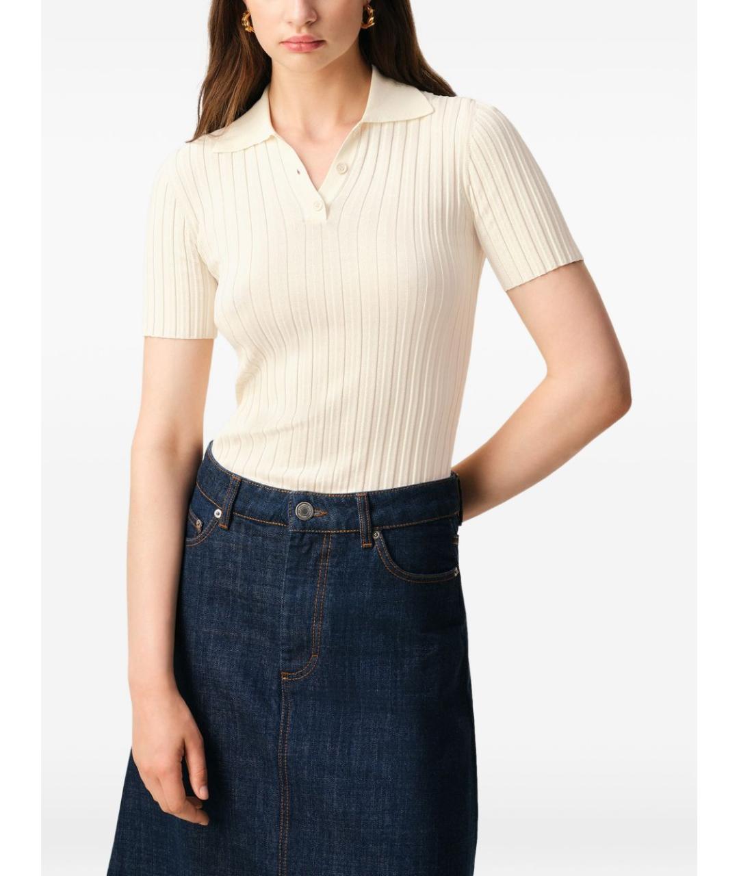 Ami Paris Белая вискозная футболка, фото 3