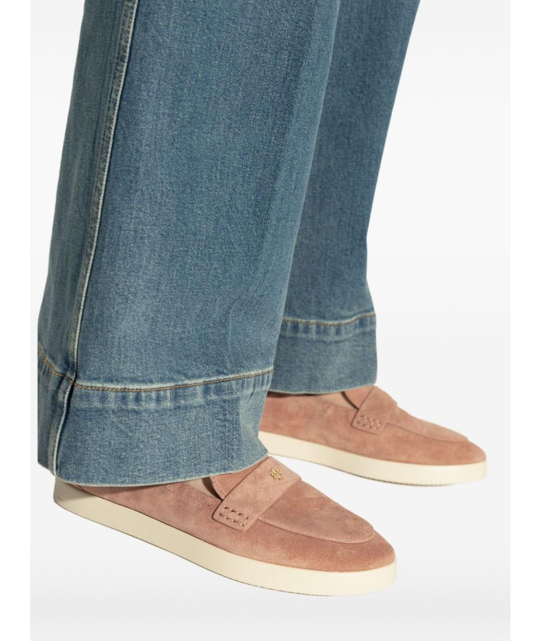 TORY BURCH Розовые замшевые лоферы, фото 4