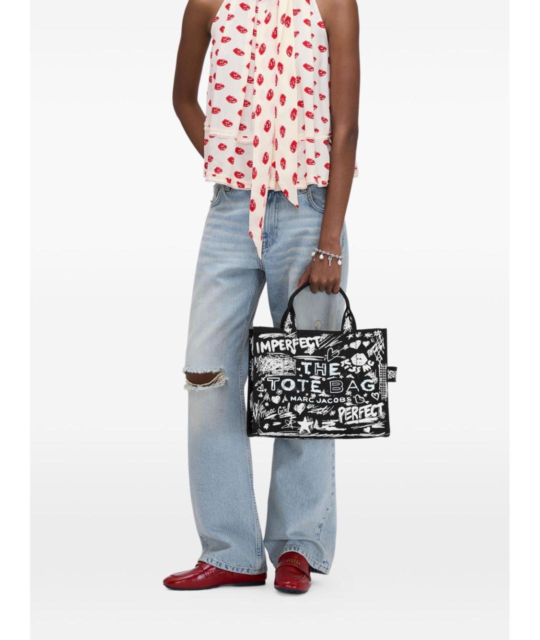 MARC JACOBS Черная тканевая сумка тоут, фото 7