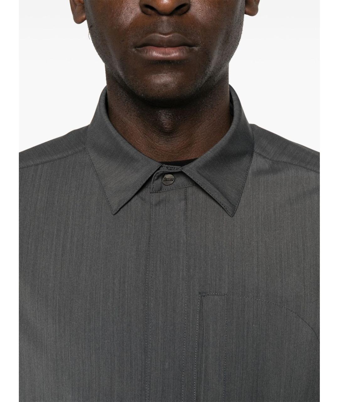 HERNO Серая кэжуал рубашка, фото 5