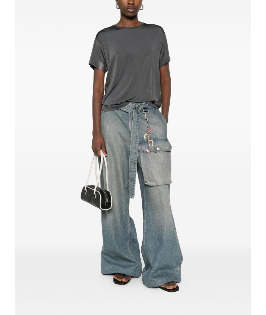 DIESEL Серая вискозная футболка, фото 4