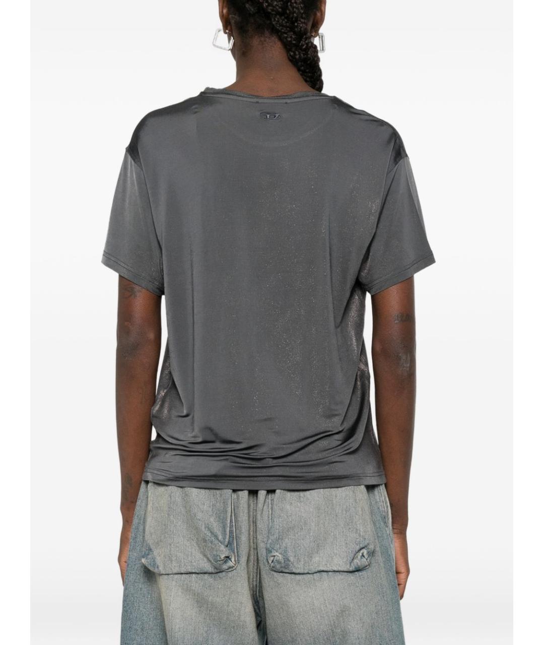 DIESEL Серая вискозная футболка, фото 2