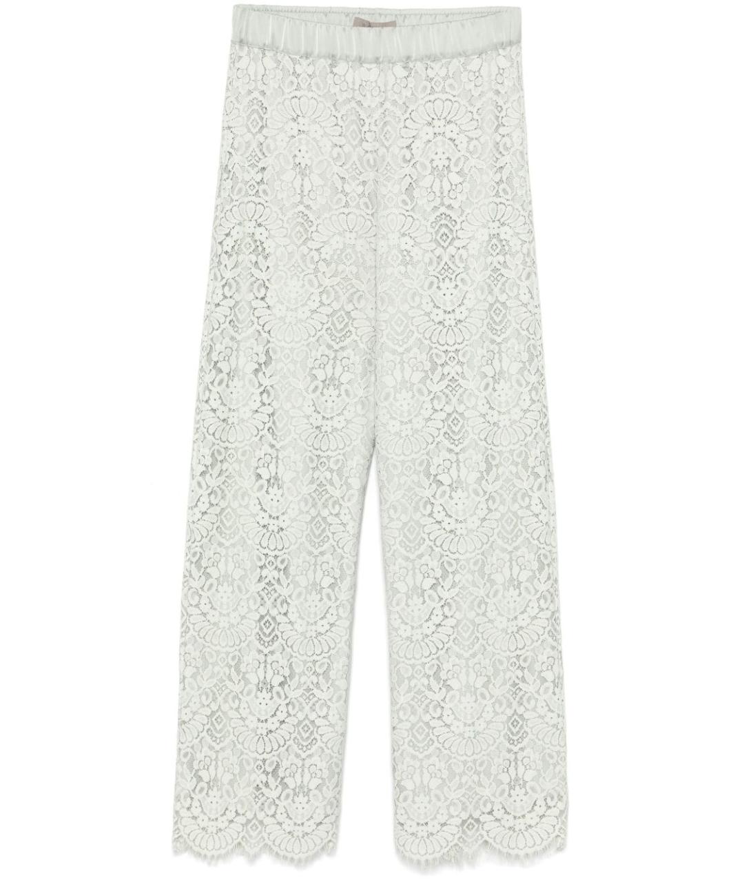 D.EXTERIOR Белые полиамидовые прямые брюки, фото 4