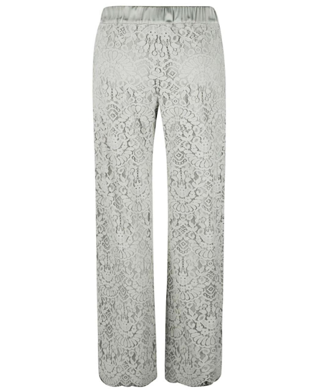 D.EXTERIOR Белые полиамидовые прямые брюки, фото 2