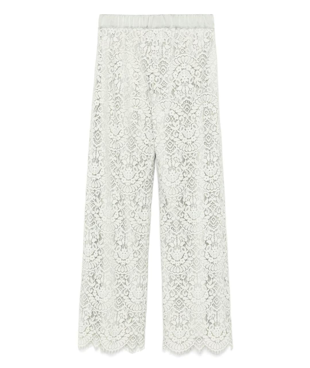 D.EXTERIOR Белые полиамидовые прямые брюки, фото 3