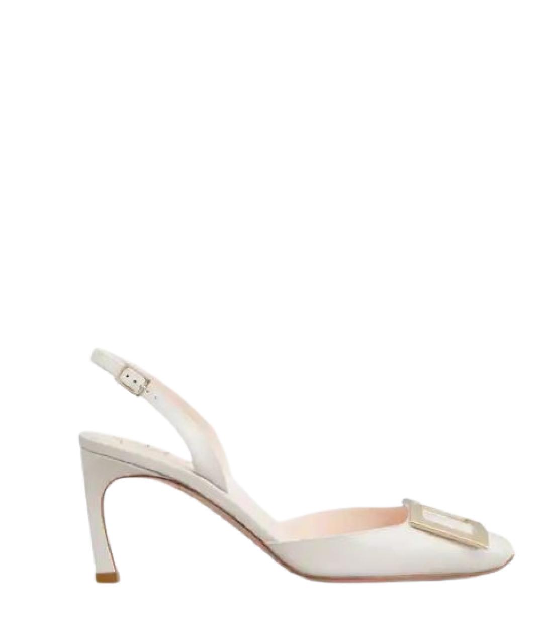 ROGER VIVIER Белые кожаные туфли, фото 1