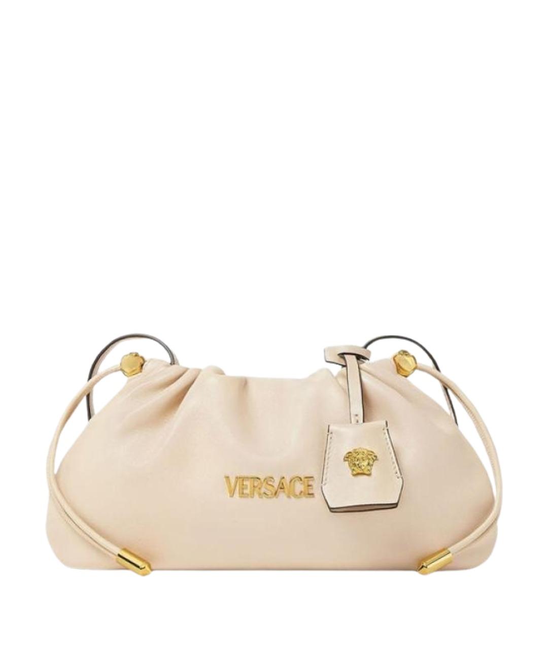 VERSACE Белая кожаная сумка через плечо, фото 1
