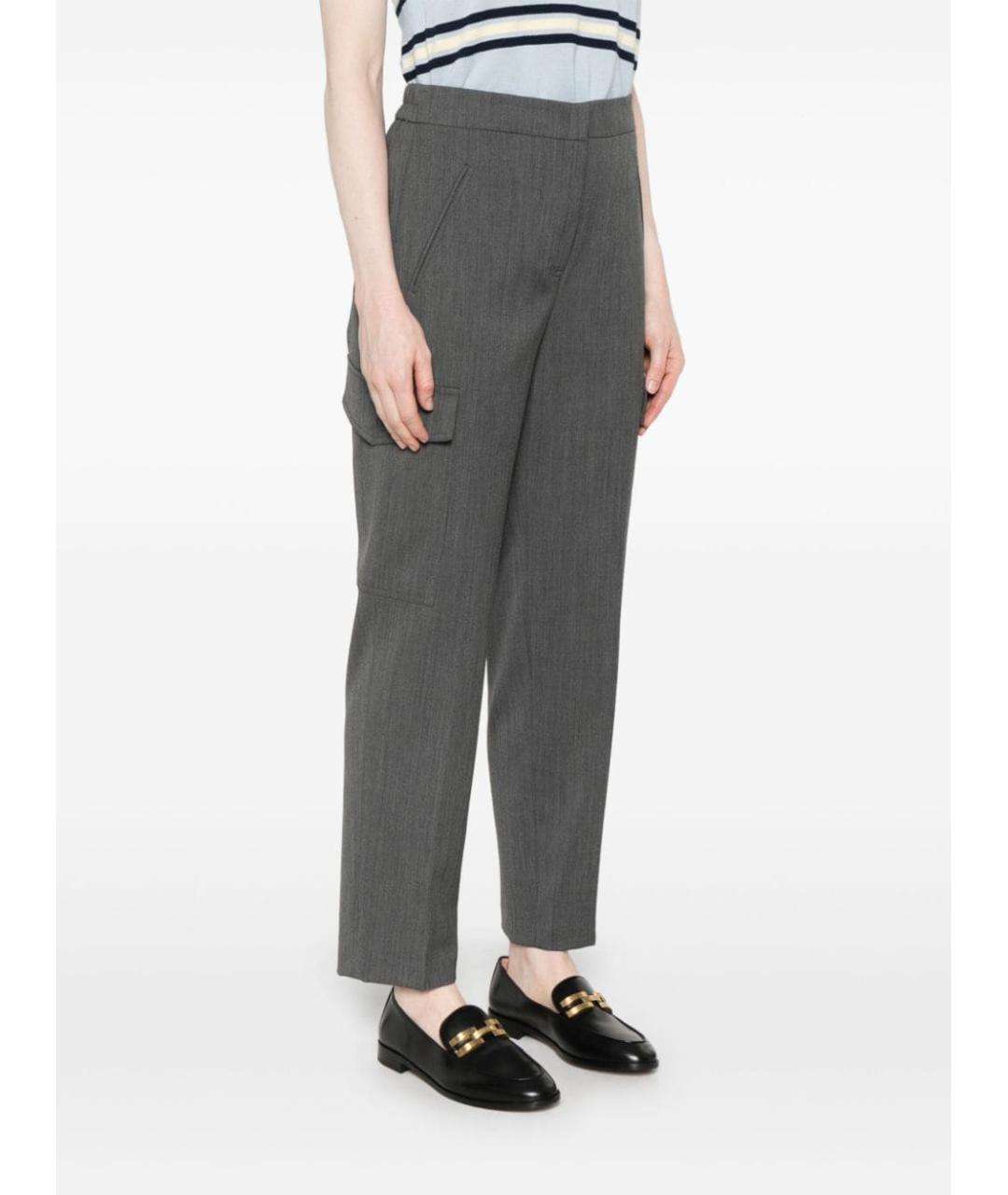 TWIN-SET Шерстяные прямые брюки, фото 6