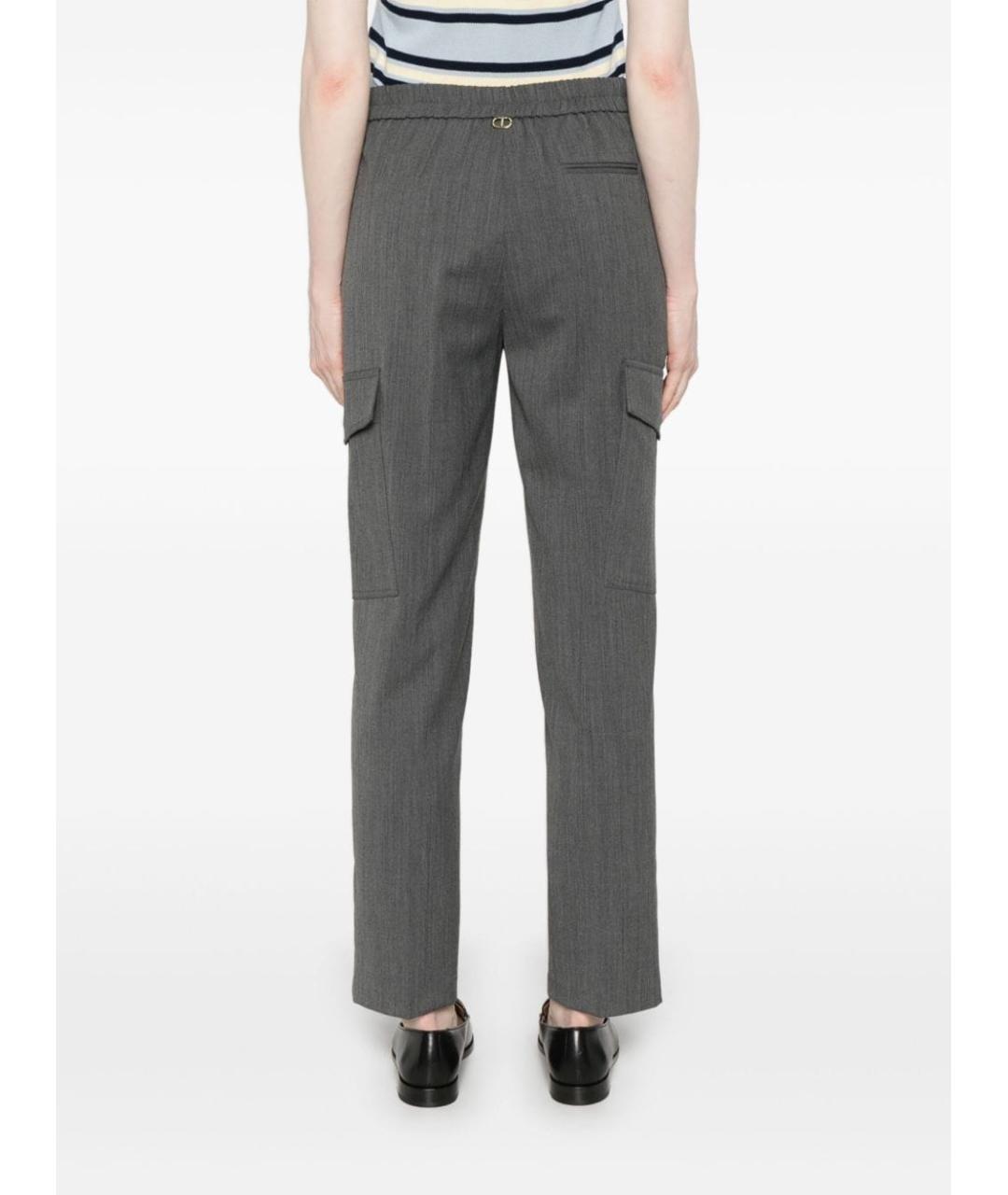 TWIN-SET Шерстяные прямые брюки, фото 5