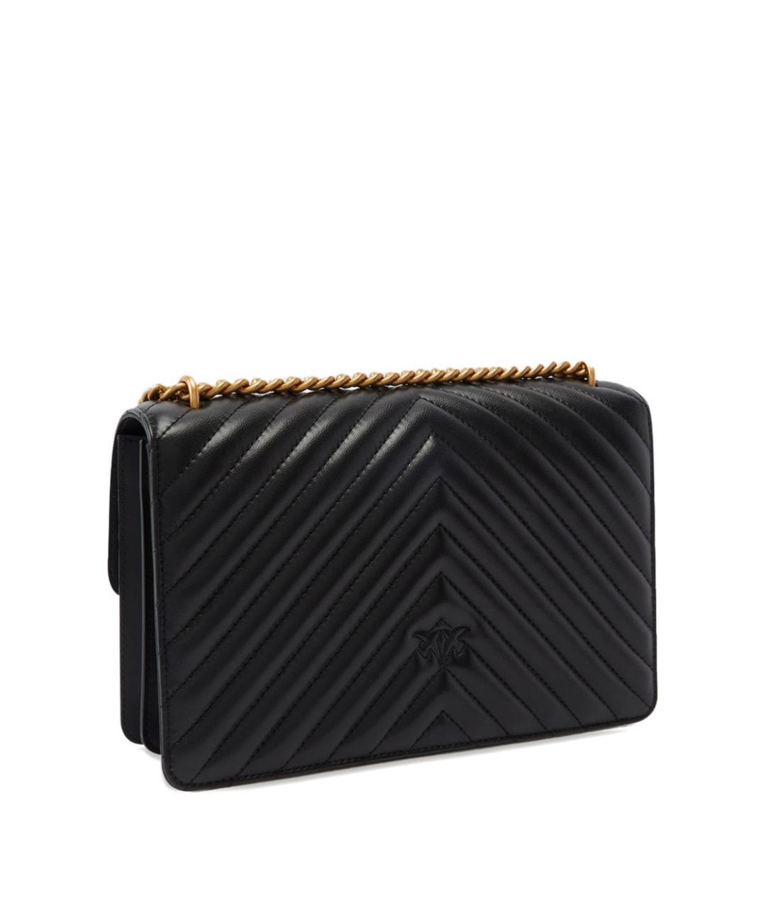 PINKO Черная кожаная сумка через плечо, фото 5