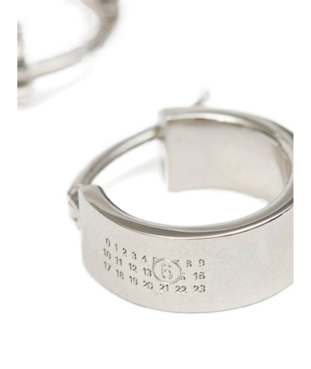 MAISON MARGIELA Серебряные металлические серьги, фото 3