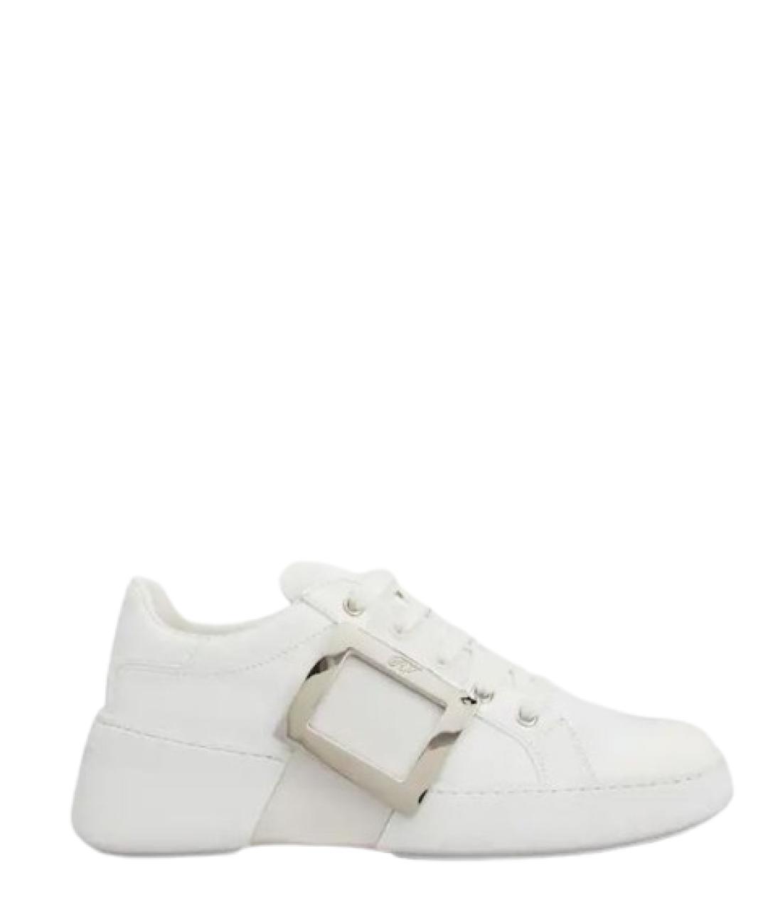 ROGER VIVIER Белые кожаные кроссовки, фото 1