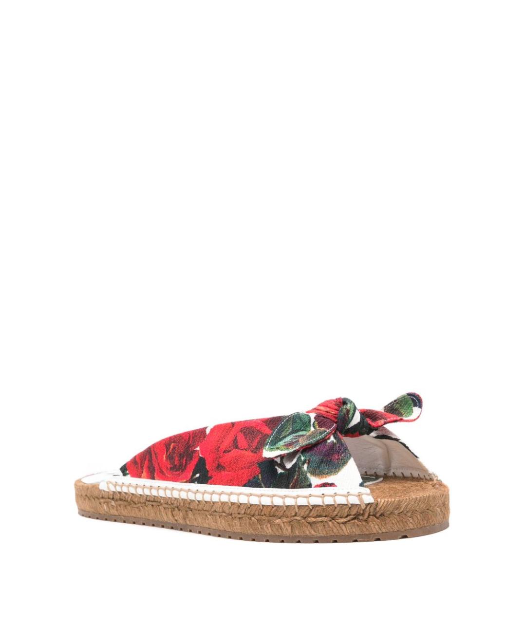 DOLCE&GABBANA Мульти текстильные шлепанцы, фото 3