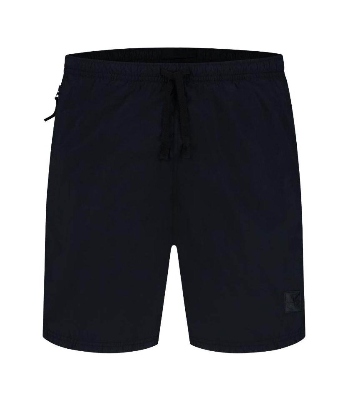 STONE ISLAND Темно-синие полиамидовые шорты, фото 1