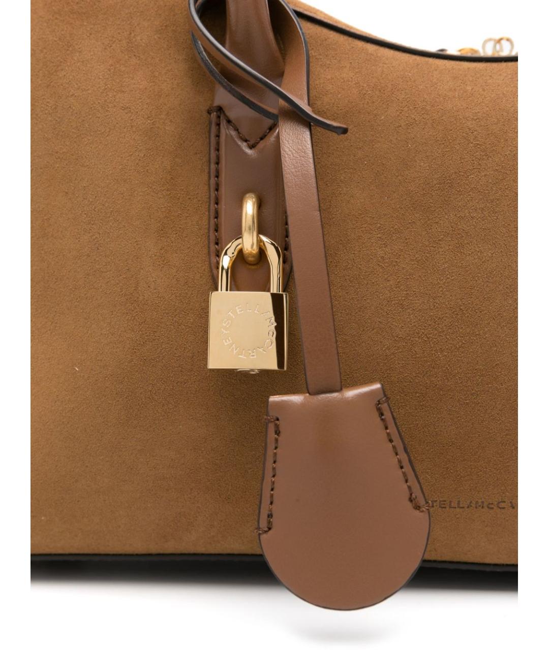 STELLA MCCARTNEY Коричневая синтетическая сумка через плечо, фото 7