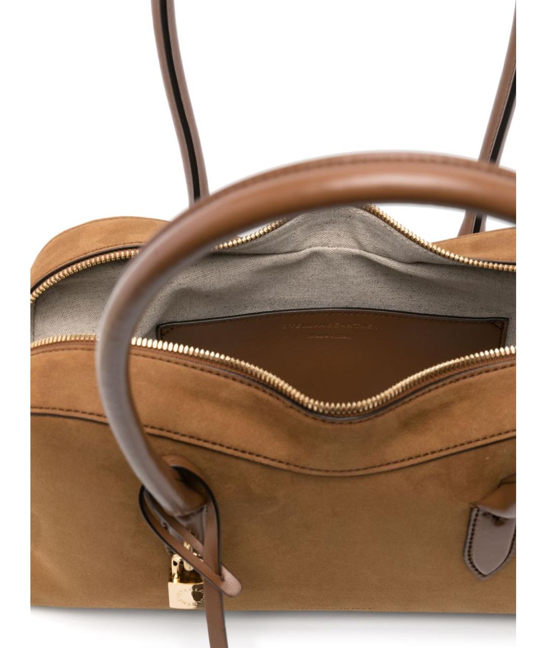 STELLA MCCARTNEY Коричневая синтетическая сумка через плечо, фото 4