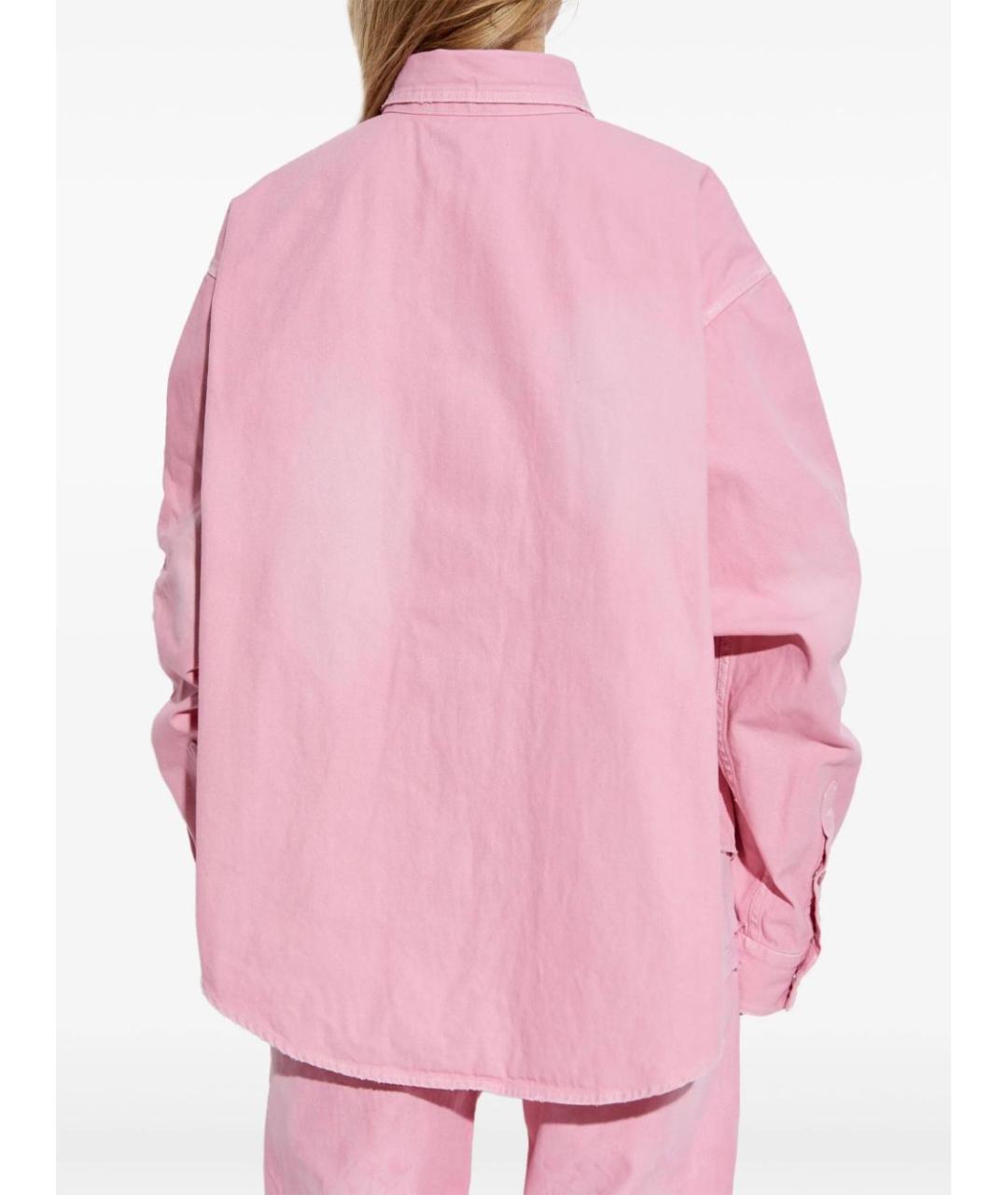 BALENCIAGA Розовая хлопковая рубашка, фото 4