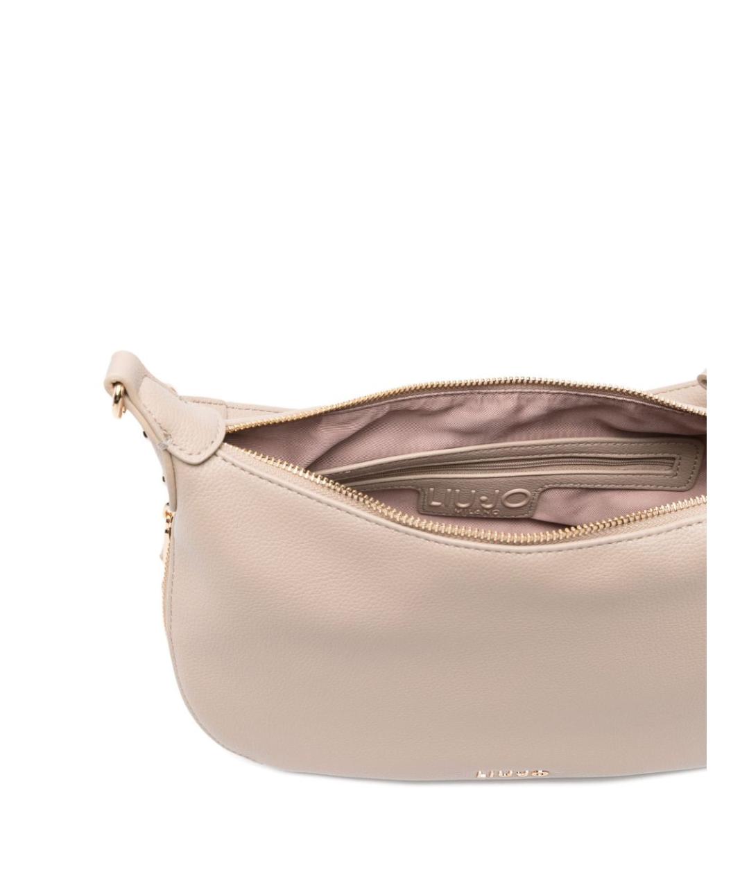 LIU JO Бежевая сумка через плечо из искусственной кожи, фото 4
