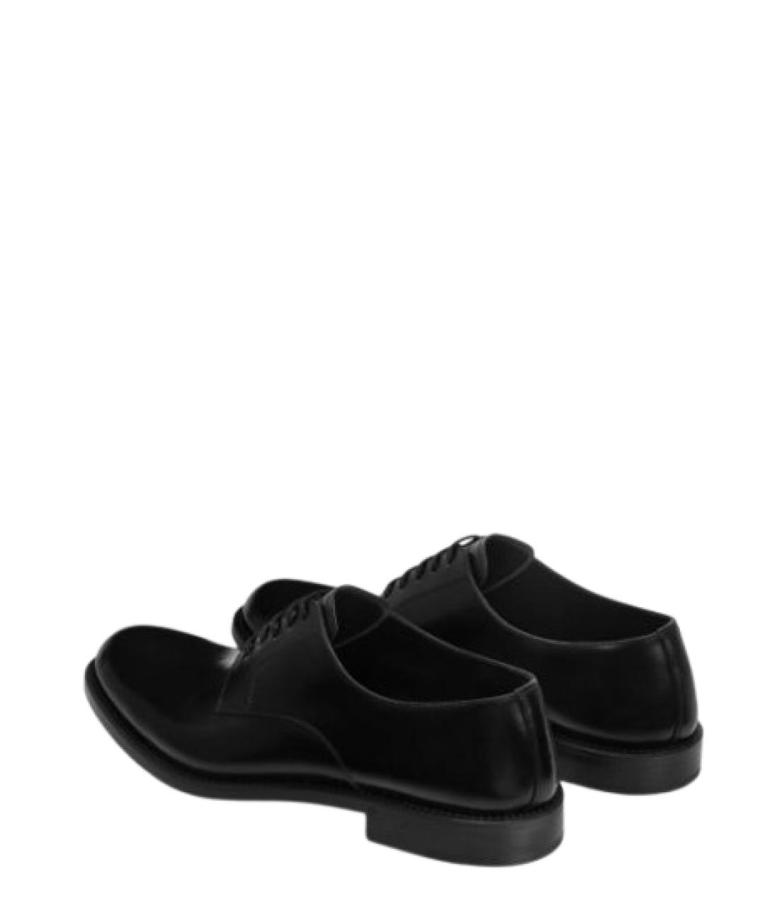 DOLCE&GABBANA Черные кожаные туфли, фото 3