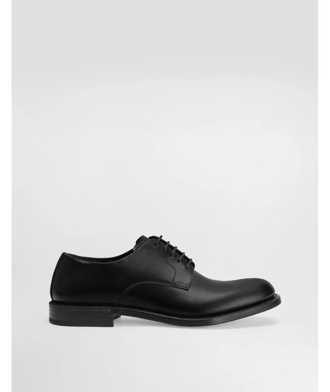 DOLCE&GABBANA Черные кожаные туфли, фото 4