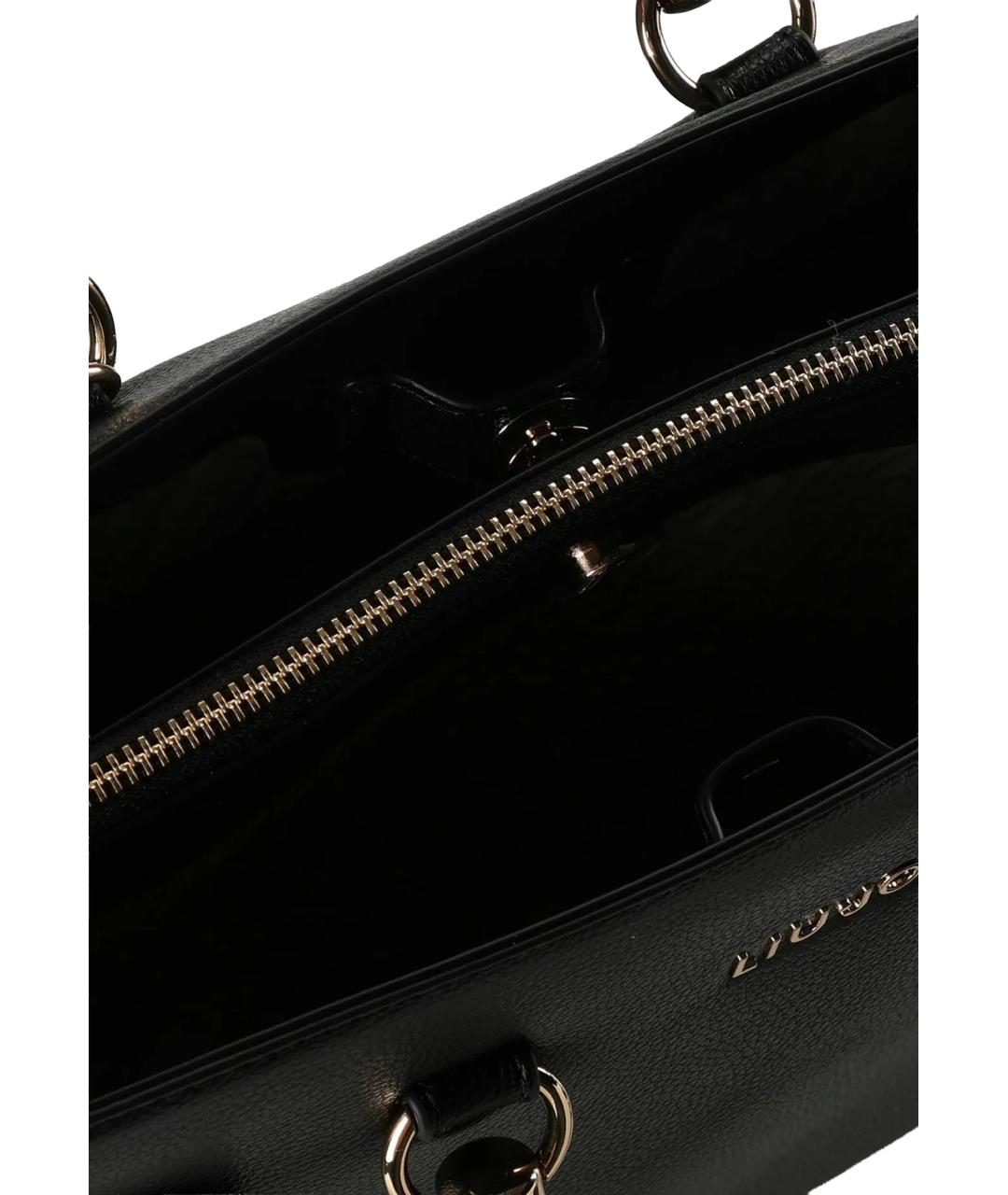 LIU JO Черная сумка тоут из искусственной кожи, фото 5