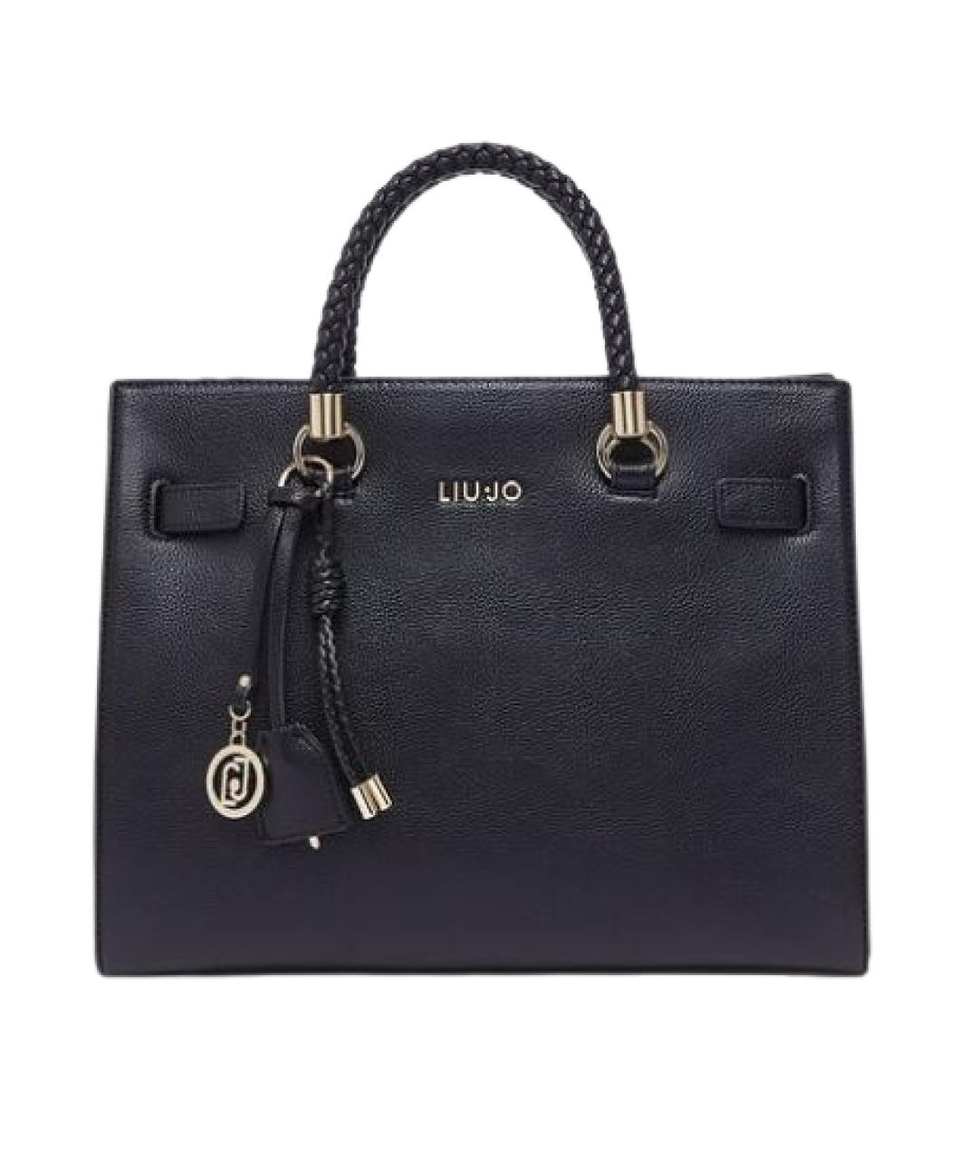 LIU JO Черная сумка тоут из искусственной кожи, фото 1