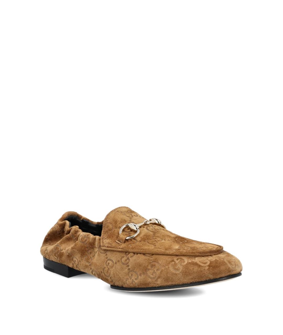 GUCCI Коричневые замшевые лоферы, фото 5