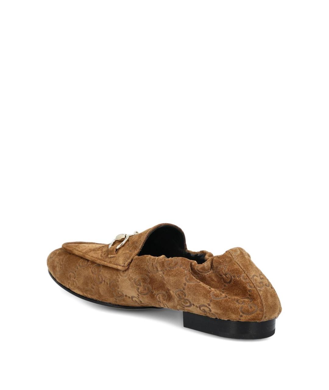 GUCCI Коричневые замшевые лоферы, фото 4