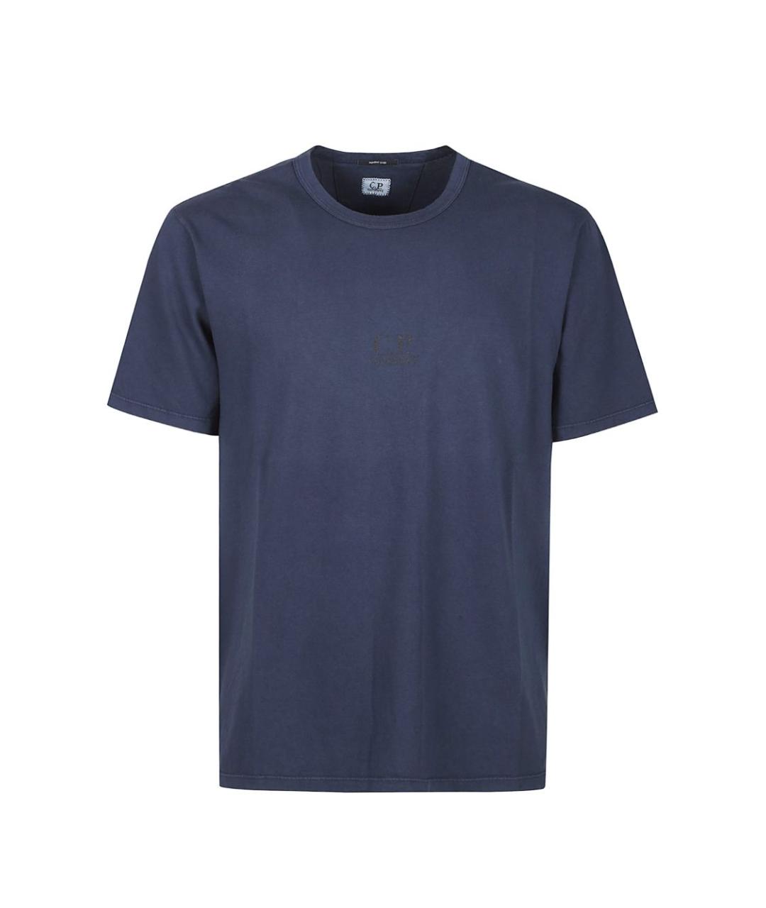 CP COMPANY Синяя хлопковая футболка, фото 1