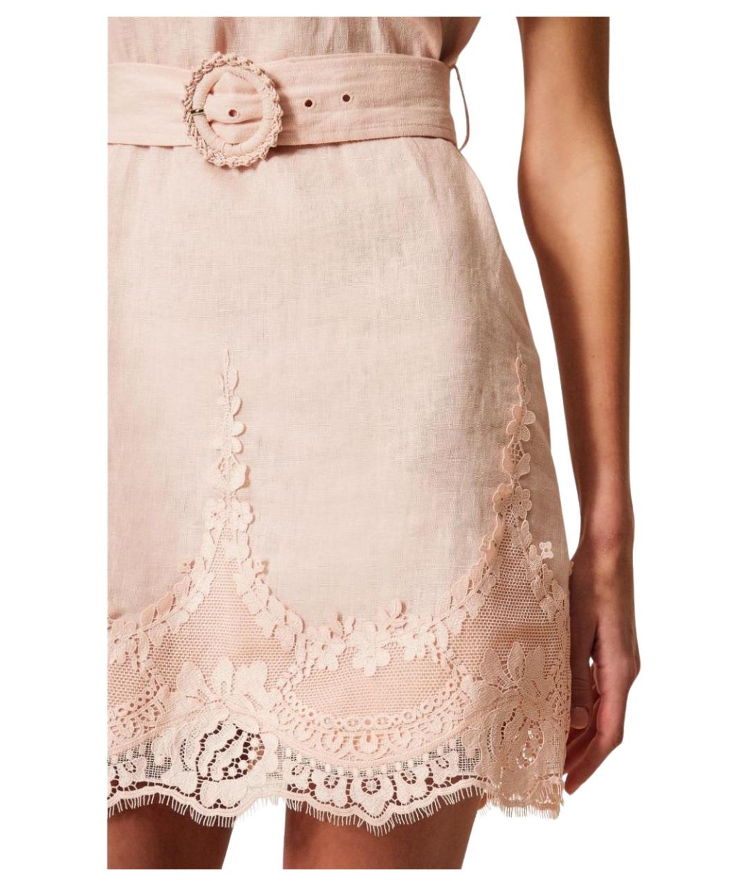 TWIN-SET Розовое платье, фото 5