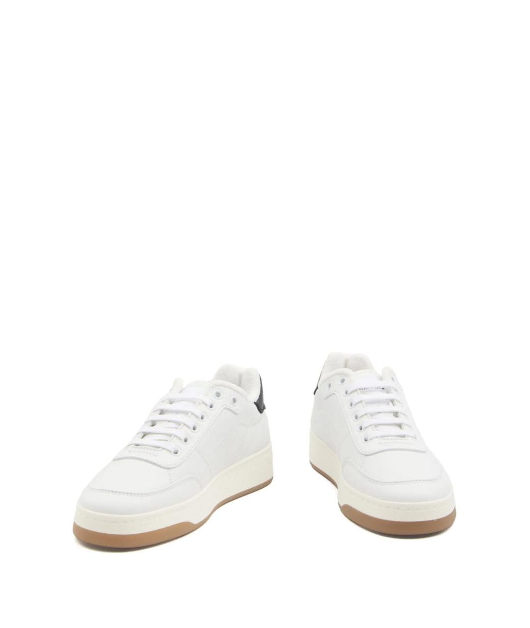 SAINT LAURENT Белые кожаные кеды, фото 6